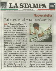 2. Inaugurazione Atelier Beaumont La Stampa, Elena del Santo